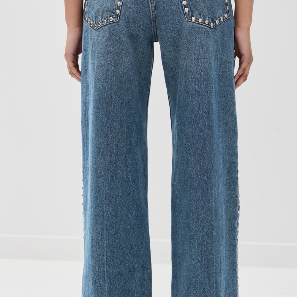 Reformation wide leg jeans in Chesapeake studded